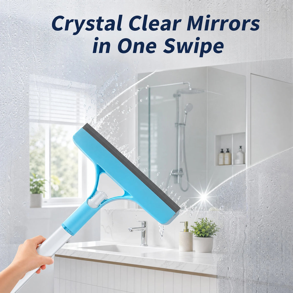 3-in-1 Window & Glass Cleaner with Squeegee